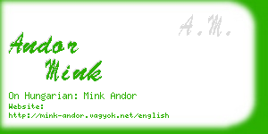 andor mink business card